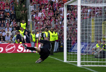 Kuriosum, Michael Schjønberg als Keeper der Roten Teufel (Foto: 1. FC Kaiserslautern)