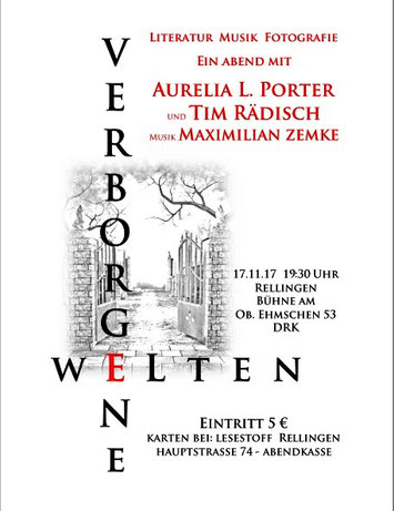 "Verborgene Welten" -  mit Tim Rädisch, Aurelia L. Porter und Maximilian Zemke