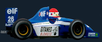 Emmanuel Collard by Muneta & Cerracín - Ligier Gitanes Blondes - Ligier JS37 Renault V10 -1992