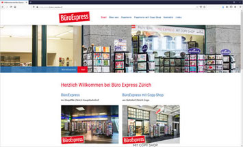 BüroExpress im ShopVille Zürich Hauptbahnhof + mit Copy-Shop am Bahnhof Zürich Enge