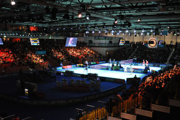 Hallenansicht der Yonex German Open in Mülheim
