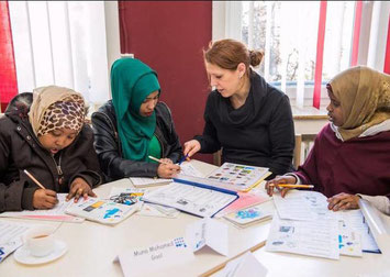 Deutschunterricht für Flüchtlinge. // Foto: Gießener Anzeiger