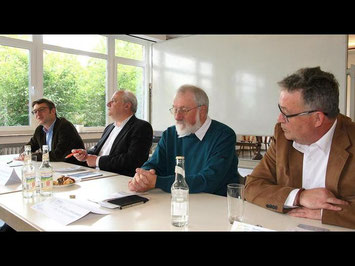 Dr. Gabriel Brand, Matthias Schmid, Wolfgang Habermehl und Klaus Friedemann Pötz (von links) stellen Veranstaltung und Programm vor. (Foto: Maywald)