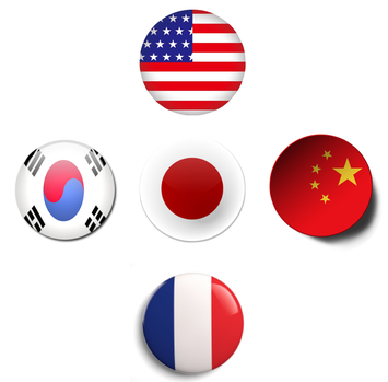 日本語、英語、中国語、韓国語、フランス語、ロシア語