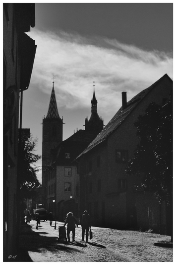 Villingen - Der Blick auf die Türme des Münsters von Villingen