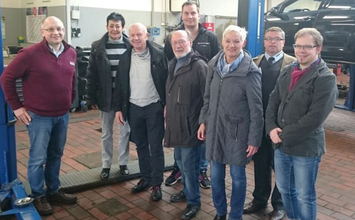 v.l.n.r. Uwe Hohlen(S+K), Christine Will, Holger Barkowsky, Wolfard Moser, Christian Rother(S+K), Gesche Marxfeld(Ratsfrau), Frank Betka(S+K), Sebastian Seidel(Ratsherr)