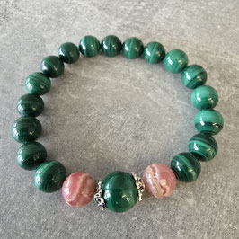 Malachit Rhodochrosit Armband