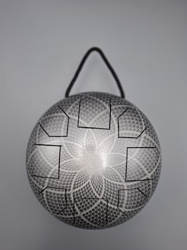 Flower of life, shiny silver