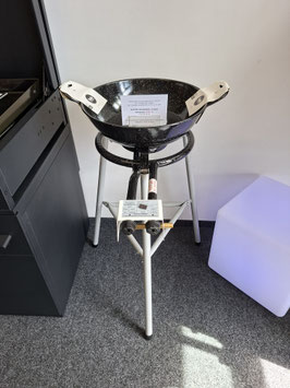 B-Ware Paella World 2-Ring-Gasbrenner, Ø 35 cm, 9,8 kW, 50 mbar, inkl. Gestell und Emaillschüssel