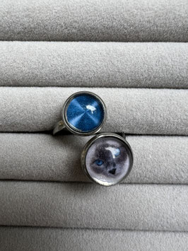 Ring mit 2 Lünetten - personalisiert