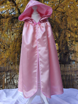 Cape enfant en satin rose