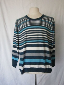 Blauw-grijs gelijnde pull