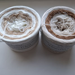 SCHNEEFLÖCKCHEN Strickpaket Leuchtturm-Tuch 1000m 4-fädig mit Glitzer - B-Ware