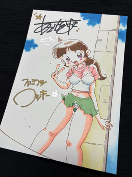 あさいもとゆき先生直筆イラスト(B６サイズ)⑨＆ファミコンロッキーのテーマCD