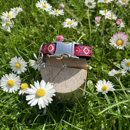 Kleines Hundehalsband "Muster pink"