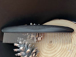 Edelstahlkamm mit Kunststoffgriff 18,2cm schwarz
