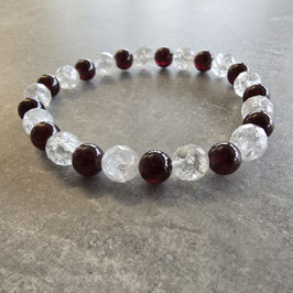 Granat Bergkristall Armband