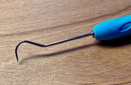 Zahnsonde für Kleintiere fein Silikongriff blau