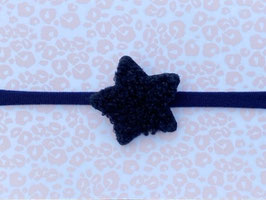 Newborn haarbandje navy ster