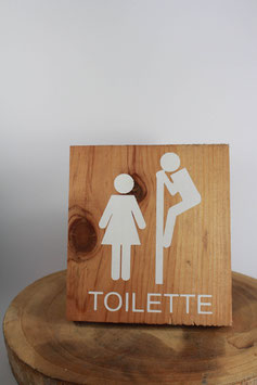 Panneau carré Toilette