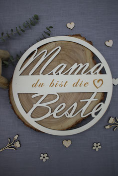 Holzkranz "Mama du bist die Beste"