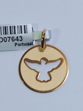 Medalha Pomba Espírito Santo - Recortada  2 faces - MM
