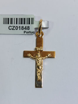 Cruz em ouro chapa fina com cristo  26.17.2,5 - MM