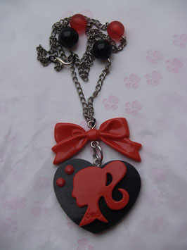 Collier Lady noir et rouge