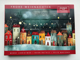 Adventkalender ROT PRALINE nach Wahl L/B/H 24x3x17cm