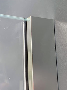 Mini-Klemmprofil-Set 2-teilig mit eckigen Abdeckprofilen, Typ Smart für Glasdicke 8 oder 10 mm, Art.Nr. GTW0