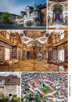 postkarte sankt gallen stiftsbezirk