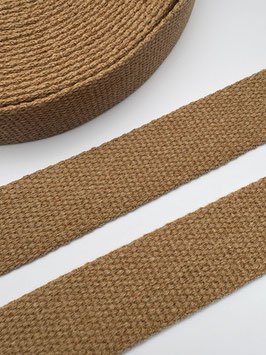 Baumwoll Gurtband 30 mm recycelt – Terra - Beige