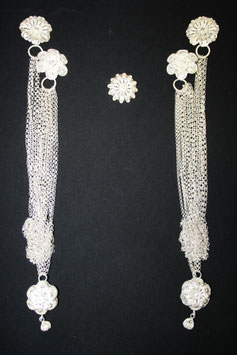 Einfacher Silberfiligranschmuck mit Blämpel occ. NS482