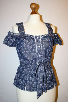 Blaue Ärmelbluse Giesing
