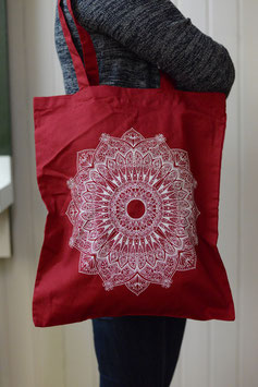 Stofftasche Mandala (weinrot)