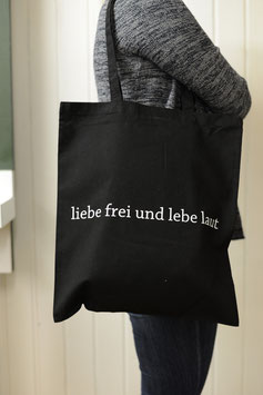 Stofftasche liebe frei lebe laut