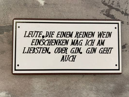 Magnet-Schild: Reinen Wein einschenken