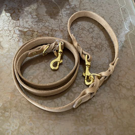"1" Fettleder Leine in Camel