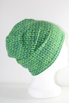BEANIE STRICKOPTIK GRÜN