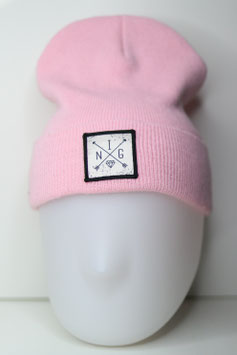 Beanie pink Logo hell