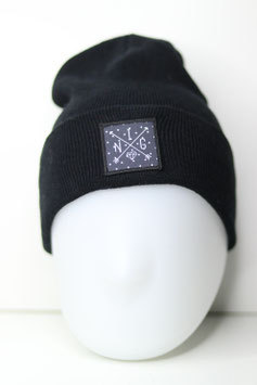 Beanie kurz Black Dots