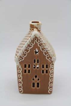 LED beleuchtetes Lebkuchenhaus Keramik Lichthaus mit Timer