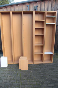 Buchenregal Holzregal Bücherregal Allzweckregal Lagerregal 198cm hoch schlank