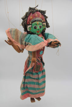 Nepalesische Marionettenpuppe mit zwei Gesichtern Marionette Doppelgesicht