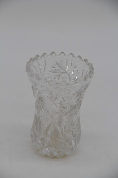 kleine gepresstes Bleikristall Vase Schleuderstern