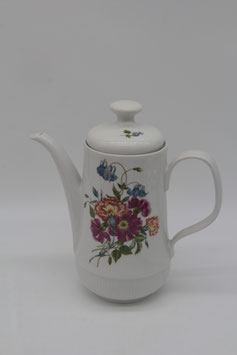 klassische Kaffeekanne Kahla Porzellan Blumenmotiv Porzellankanne DDR Teekanne