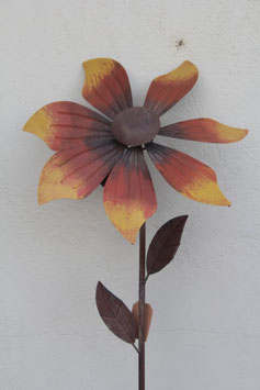 Windrad Blume Sonnenhut Gartenstecker orange gelb braun