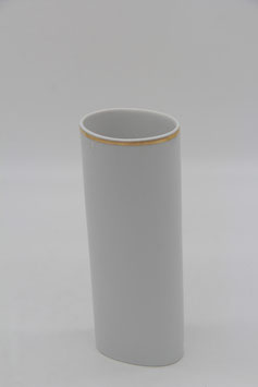 schlichte weiße ovale Rosenthal Studio Line Vase Goldrand Porzellan