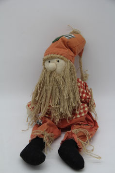 Weihnachtswichtel Weihnachtsmann Stofffigur Weihnachtsdeko nordisch Jute