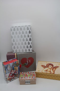 7er Set Weihnachtsschachteln Weihnachtsboxen Geschenkboxen